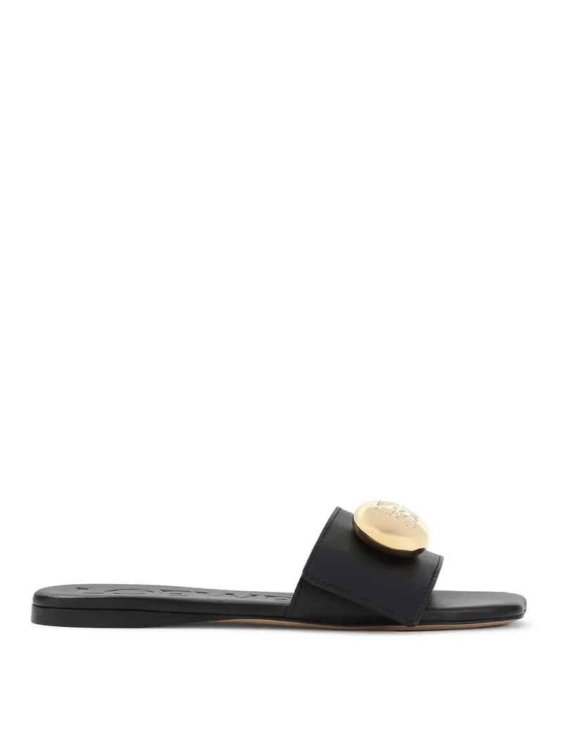 Pebble Slide Sandals Nero