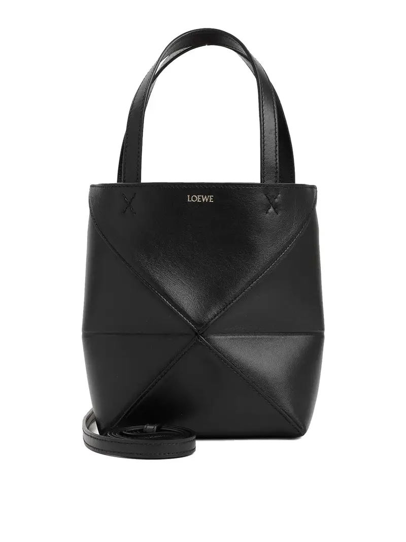 Puzzle Fold Tote Mini Nero