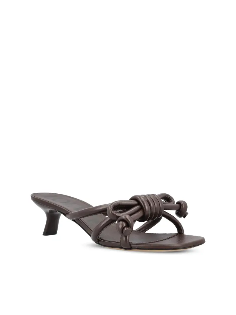 Sandalo Con Nodo Flamenco MARRONE miniatura 2