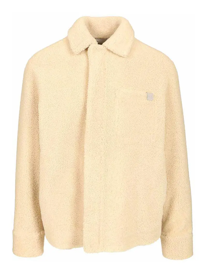 Shearling Overshirt Bianco