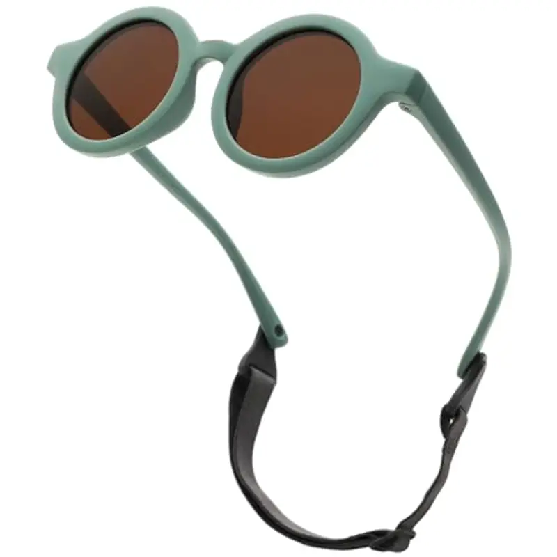 LOJUDI Occhiali da Sole Neonato 0-24 Mesi Verde/Marrone