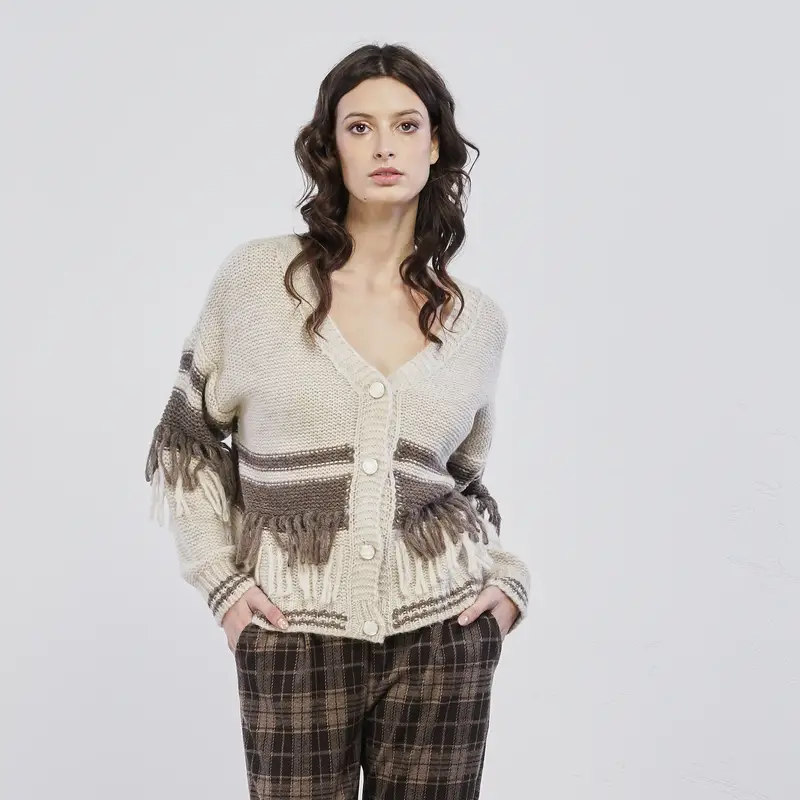 LOKITA Cardigan Donna Beige 4030969