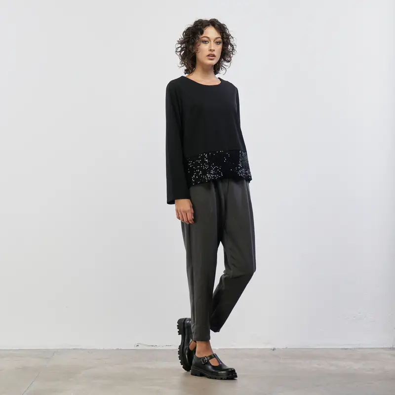 Pantaloni lunghi grigi morbidi