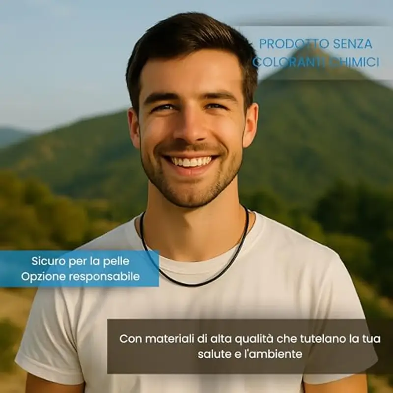 Lola & Gala Catena di Cuoio per Collana Uomo e Donna | Vera Pelle Liscia | Chiusura in Acciaio Inossidabile Easy Click miniatura 3