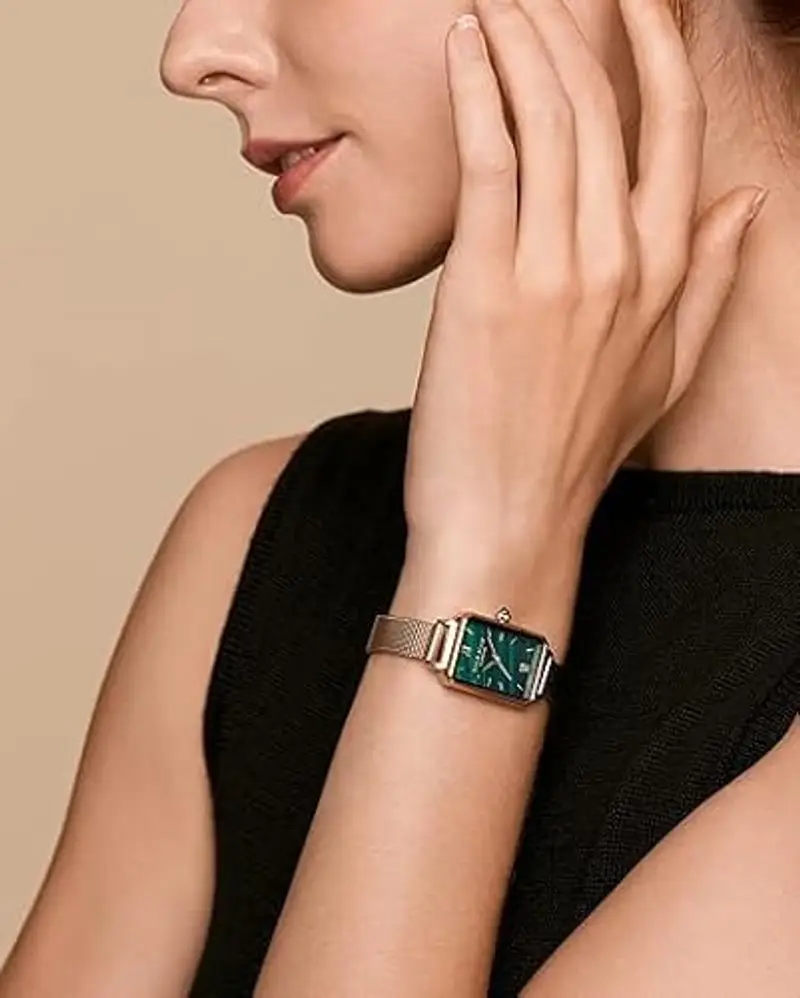 Lola Rose Orologio Donna Quadrante in Pietra di Pavone Verde, Confezione Regalo Alla Moda, Regali per Donne Eleganti e miniatura 2