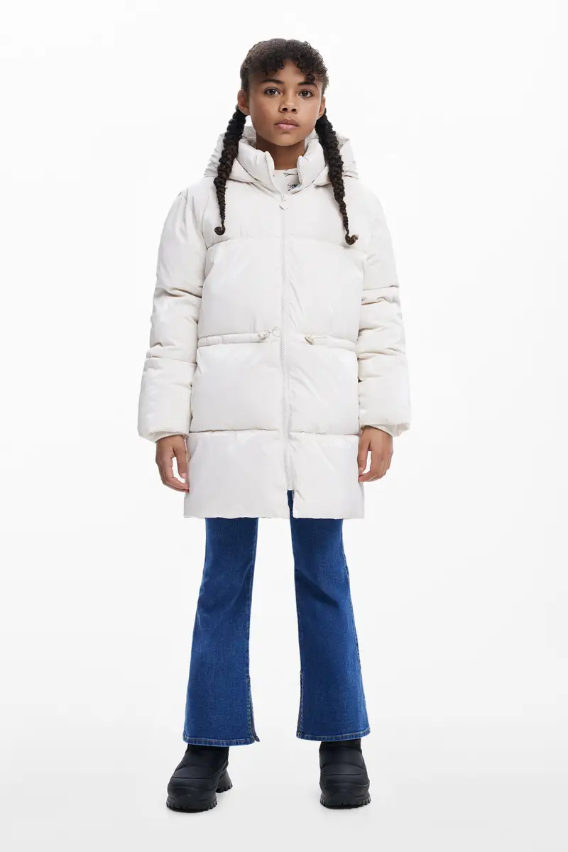 Long shiny padded jacket