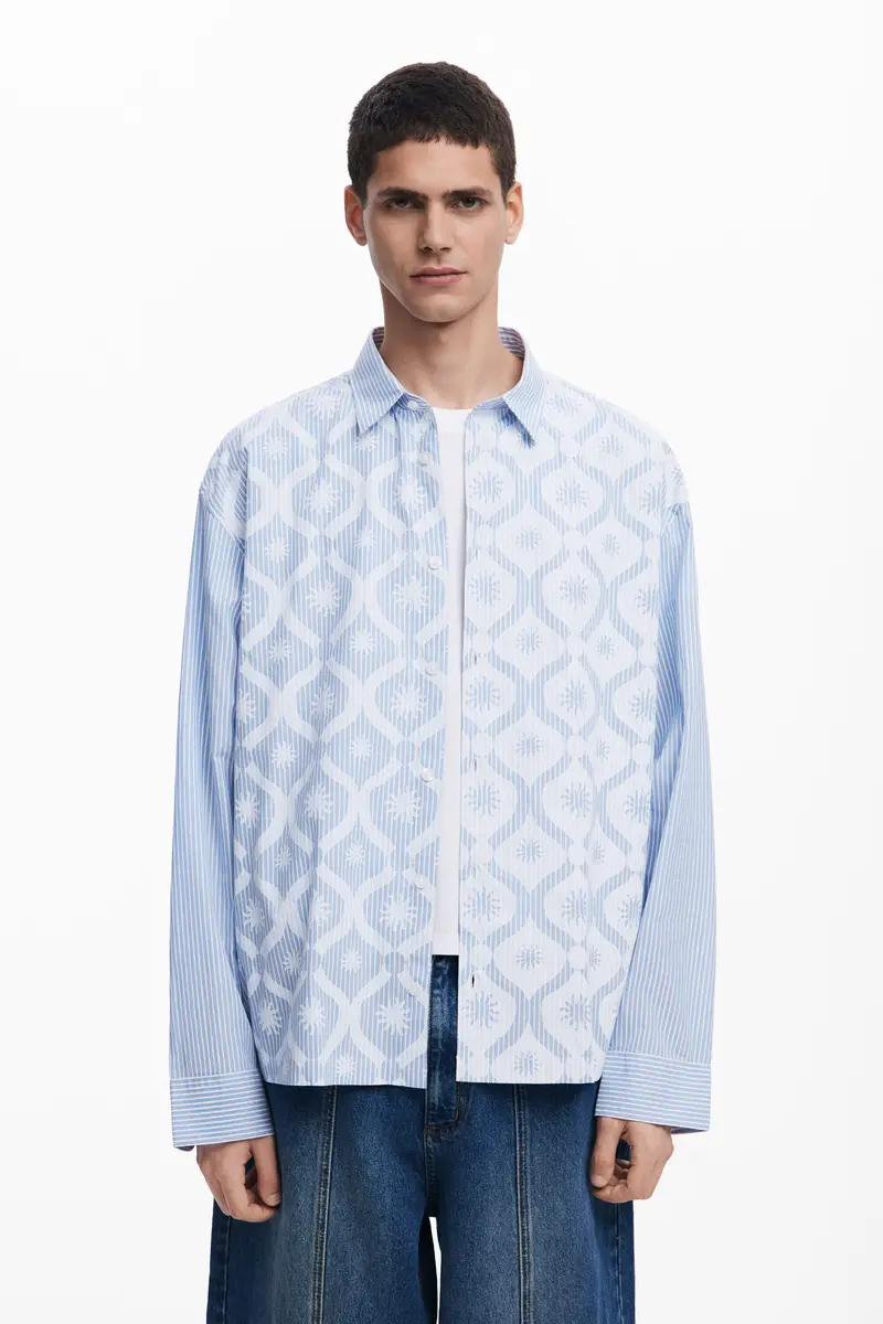 Long-sleeve striped shirt