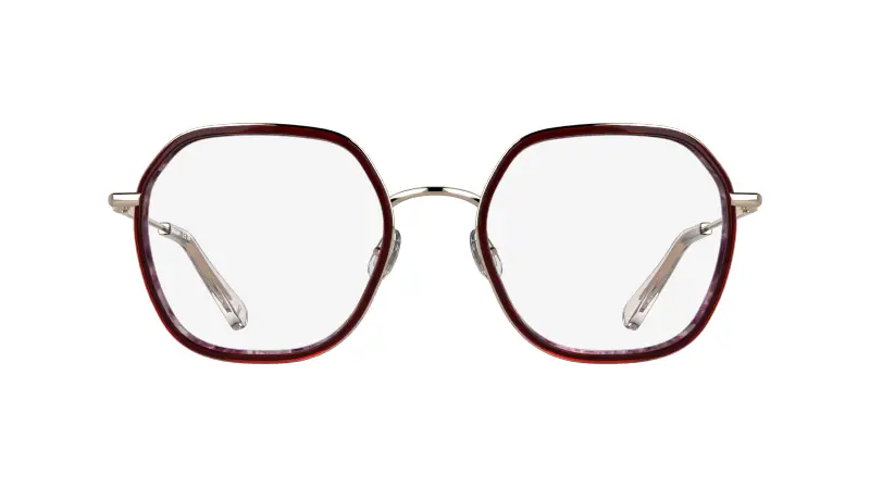Donna LO2183 641 Montature da vista Metallo Rosso Squadrata Normale miniatura 2
