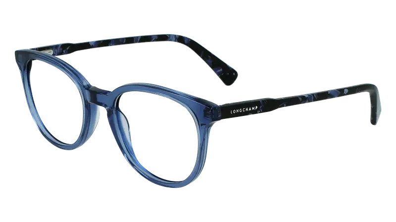 LONGCHAMP Donna LO2608 424 Montature da vista Acetato Blu  Squadrata Normale Fotocromatiche