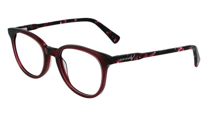 LONGCHAMP Donna LO2608 611 Montature da vista Acetato Rosso  Squadrata Normale Fotocromatiche