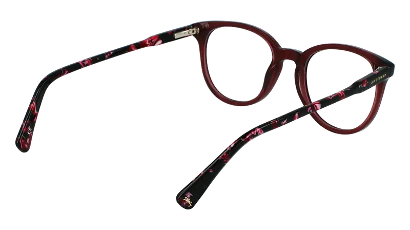 LONGCHAMP Donna LO2608 611 Montature da vista Acetato Rosso Squadrata Normale Fotocromatiche miniatura 3