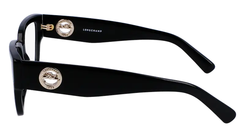 LONGCHAMP Donna LO2703 1 Montature da vista Acetato Nero Geometrica Fotocromatiche miniatura 3
