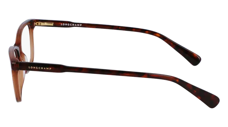 LONGCHAMP Donna LO2708 200 Montature da vista Acetato Marrone Geometrica Fotocromatiche miniatura 3