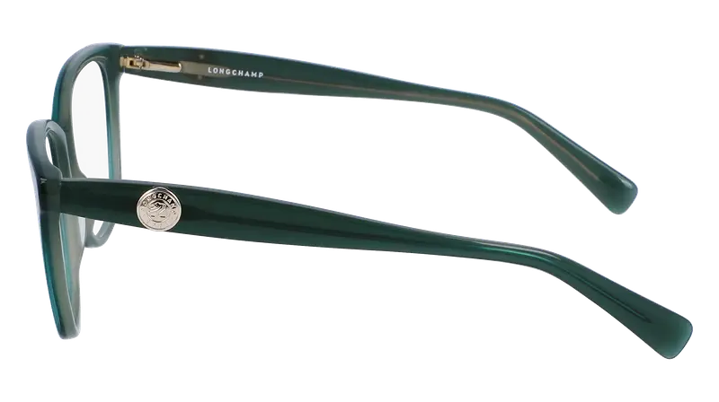 LONGCHAMP Donna LO2715 303 Montature da vista Acetato Verde Squadrata Normale Normale miniatura 3