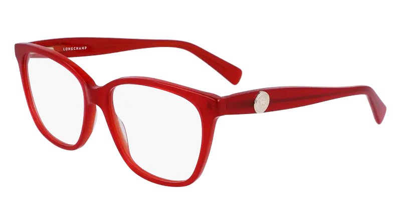 LONGCHAMP Donna LO2715 600 Montature da vista Acetato Rosso  Squadrata Normale Normale