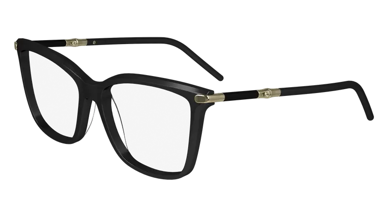 LONGCHAMP Donna LO2726 001 Montature da vista Acetato Nero  Cat Eye Normale Normale