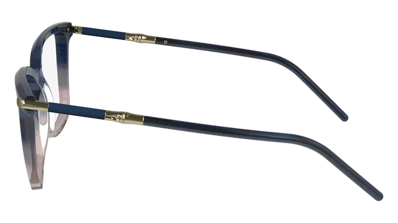 LONGCHAMP Donna LO2726 435 Montature da vista Acetato Blu Cat Eye Normale Normale miniatura 3