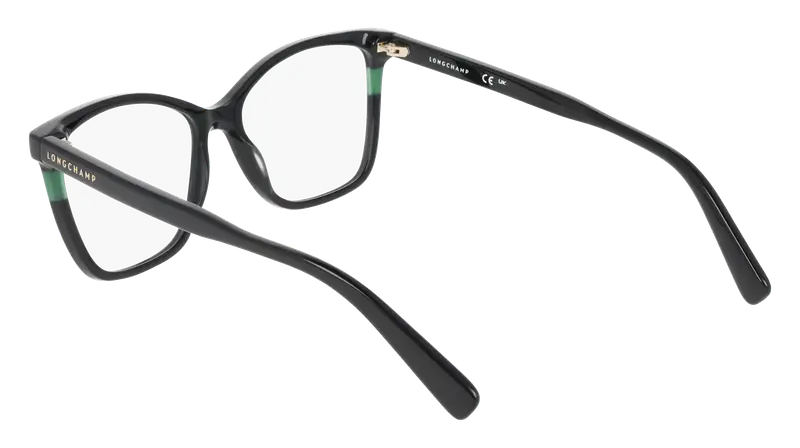 LONGCHAMP Donna LO2741 001 Montature da vista Acetato Nero Squadrata Normale miniatura 3