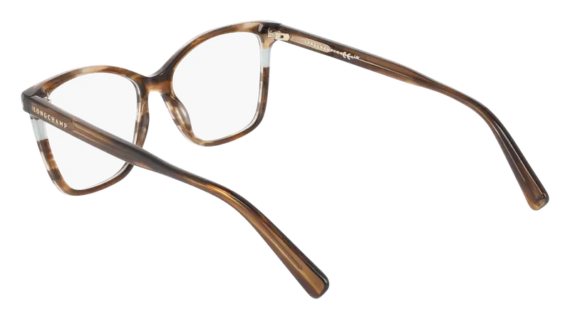 LONGCHAMP Donna LO2741 211 Montature da vista Acetato Marrone Squadrata Normale miniatura 3