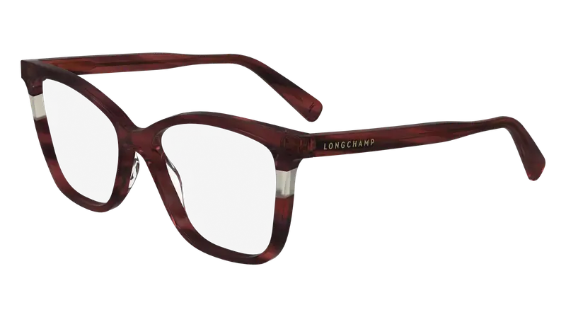 LONGCHAMP Donna LO2741 607 Montature da vista Acetato Rosso  Squadrata Normale Normale