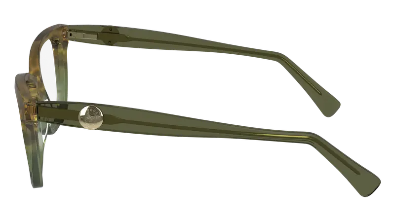 LONGCHAMP Donna LO2744 306 Montature da vista Acetato Verde Squadrata Normale Normale miniatura 3