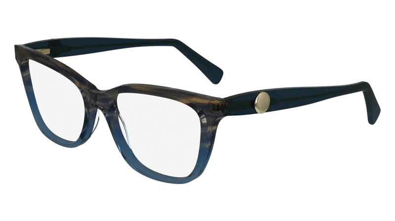 LONGCHAMP Donna LO2744 406 Montature da vista Acetato Blu  Squadrata Normale Normale