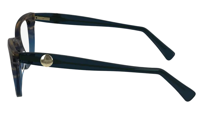 LONGCHAMP Donna LO2744 406 Montature da vista Acetato Blu Squadrata Normale Normale miniatura 3