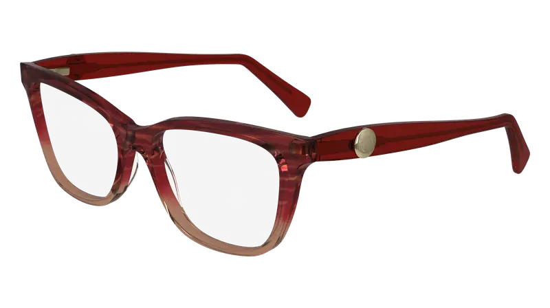 LONGCHAMP Donna LO2744 606 Montature da vista Acetato Rosso  Squadrata Normale Normale
