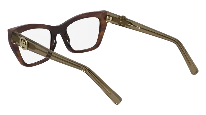 LONGCHAMP Donna LO2762 238 Montature da vista Acetato Marrone Squadrata Normale miniatura 3