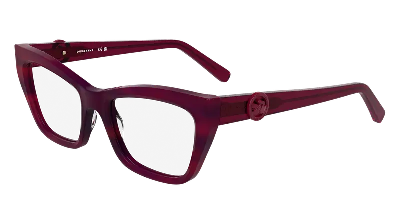 LONGCHAMP Donna LO2762 602 Montature da vista Acetato Rosso  Squadrata Normale