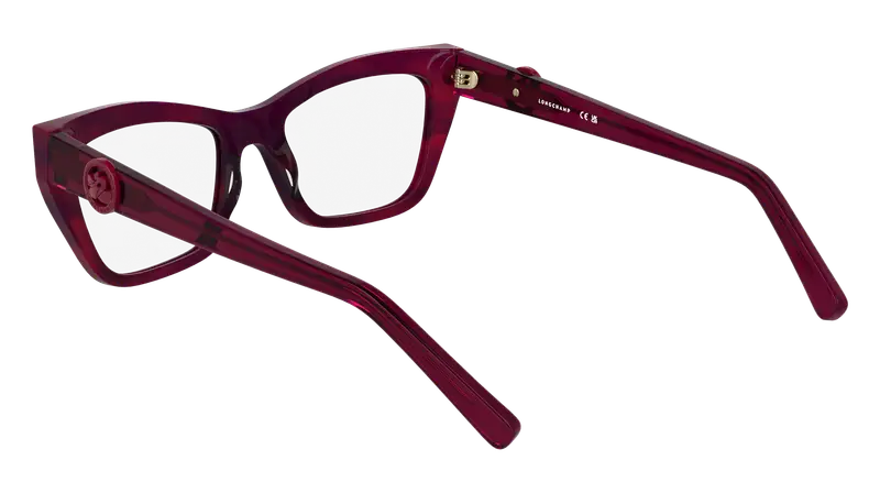 LONGCHAMP Donna LO2762 602 Montature da vista Acetato Rosso Squadrata Normale miniatura 3