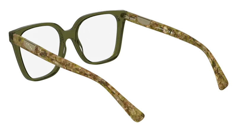 LONGCHAMP Donna LO2765 319 Montature da vista Acetato Verde Squadrata Normale miniatura 3