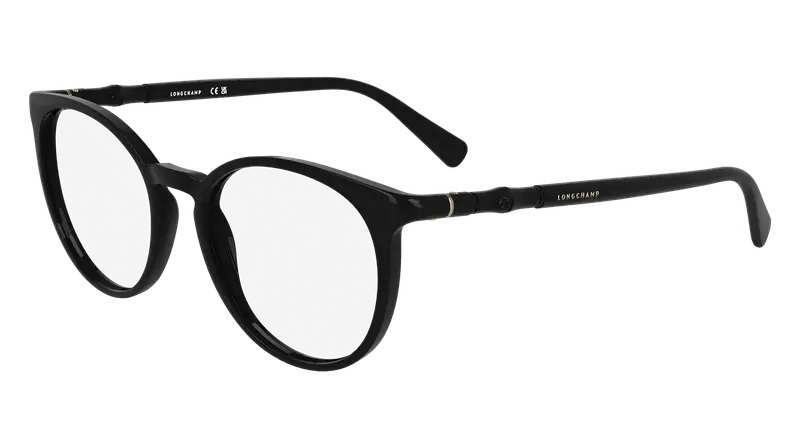 LONGCHAMP Donna LO2768 001 Montature da vista Bio-iniettato Nero  Rotonda Normale