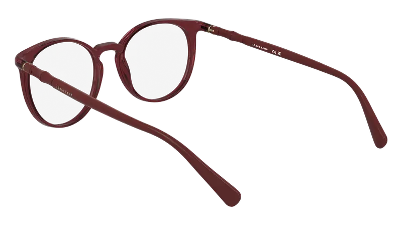 LONGCHAMP Donna LO2768 601 Montature da vista Bio-iniettato Bordeaux Rotonda Normale miniatura 3