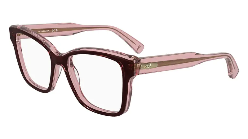 LONGCHAMP Donna LO2770 601 Montature da vista Acetato Bordeaux  Squadrata Normale