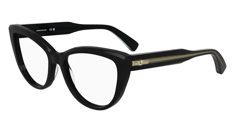 LONGCHAMP Donna LO2771 001 Montature da vista Acetato Nero  Cat Eye Normale