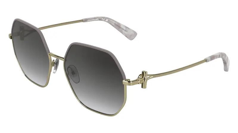 Donna LONGCHAMP LO191S 723 Occhiali da sole Metallo Oro Squadrata Normale