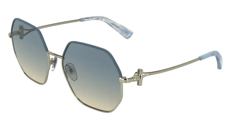 Donna LONGCHAMP LO191S 729 Occhiali da sole Metallo Oro Squadrata Normale