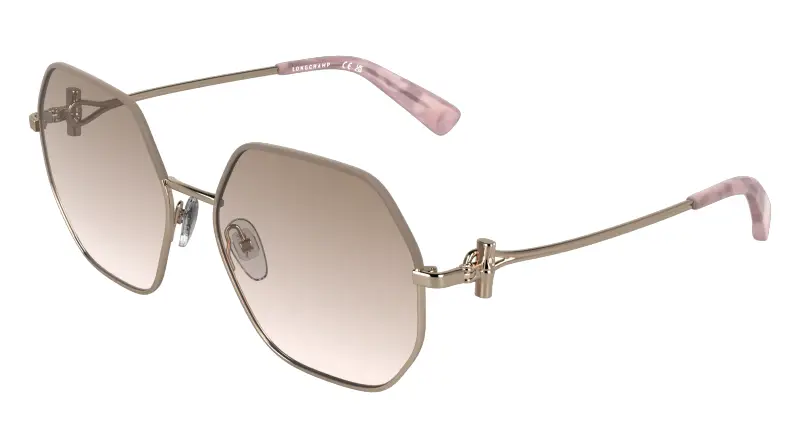 Donna LONGCHAMP LO191S 774 Occhiali da sole Metallo Marrone Squadrata Normale