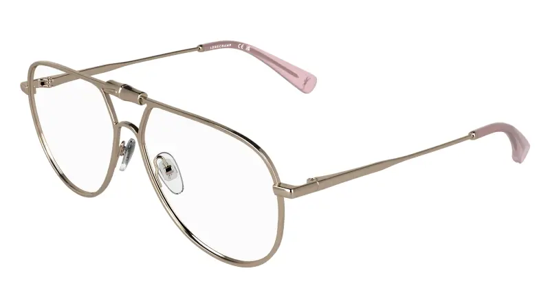 Donna LONGCHAMP LO2187 770 Montature da vista Metallo Oro Pilot Normale