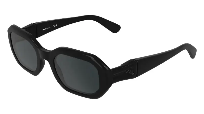 Donna LONGCHAMP LO794S 001 Occhiali da sole Bio-iniettato Nero Fumo Squadrata Normale