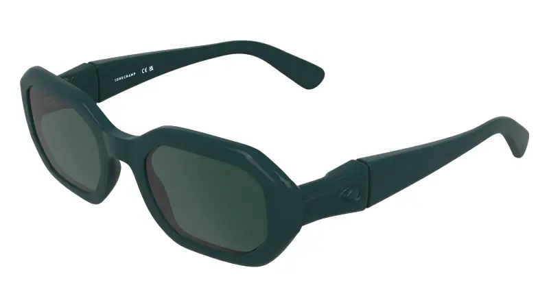 Donna LONGCHAMP LO794S 303 Occhiali da sole Bio-iniettato Verde Squadrata Normale