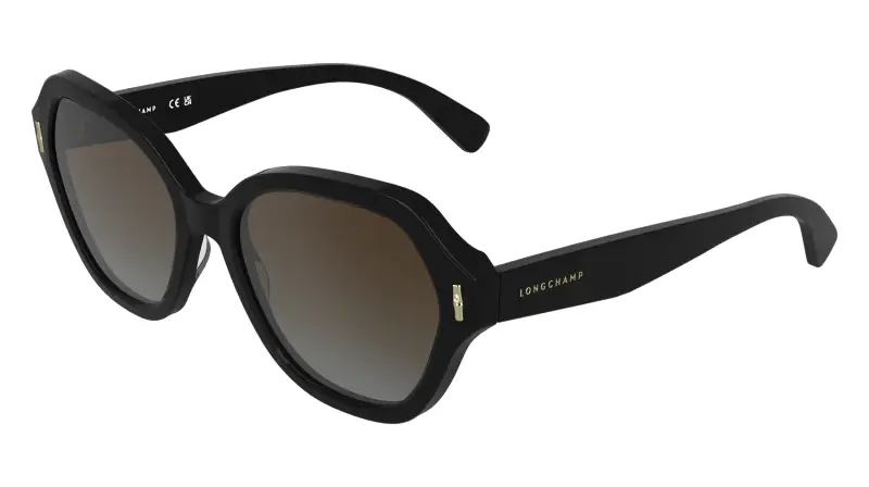 Donna LONGCHAMP LO801S 001 Occhiali da sole Acetato Nero Marrone Squadrata Normale