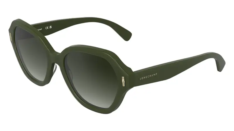 Donna LONGCHAMP LO801S 319 Occhiali da sole Acetato Verde Marrone Squadrata Normale
