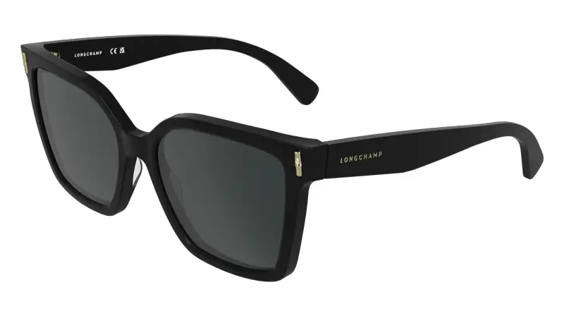 Donna LONGCHAMP LO802S 001 Occhiali da sole Acetato Nero Fumo Squadrata Normale
