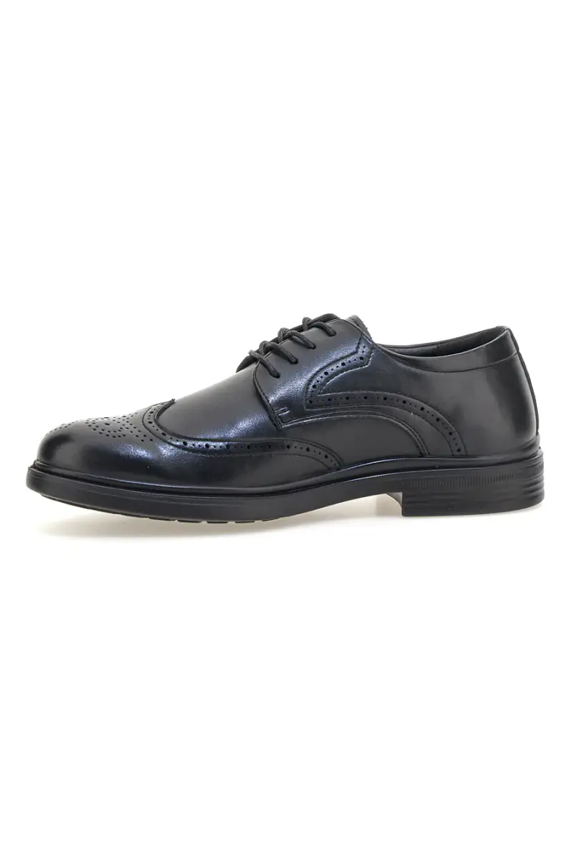 Scarpe eleganti nere stringate con lavorazione brogue Longford 9008 [NERO] miniatura 4
