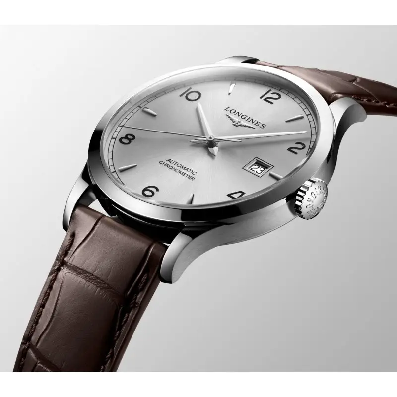 Record - Automatico - Marrone - Argento A Raggi Di Sole miniatura 2