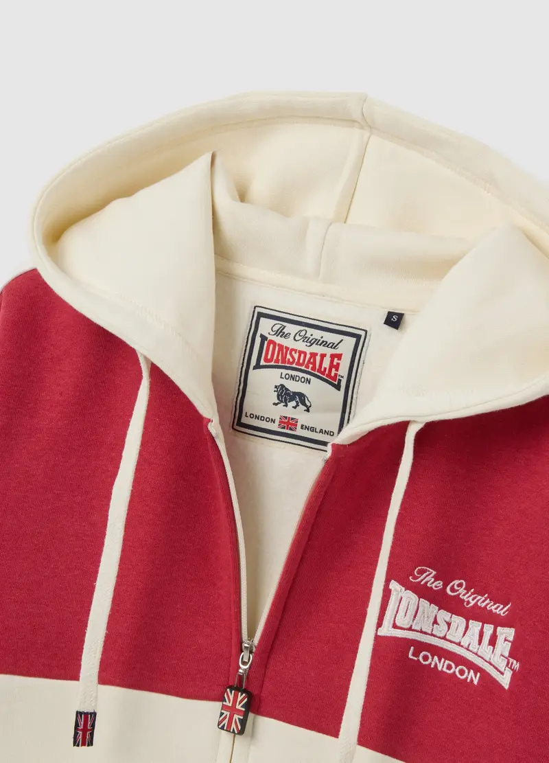 Felpa In Misto Cotone Multicolor Con Zip, Unisex, Multicolor miniatura 2