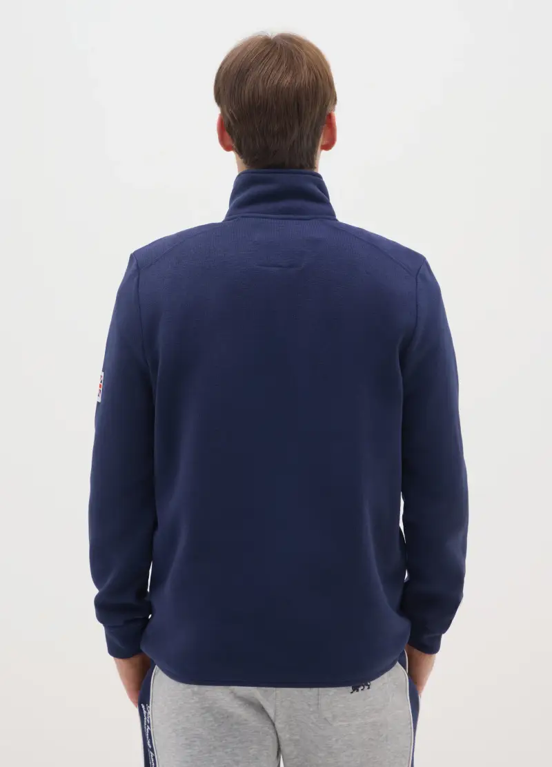 Giubbotto Blu Pesante Con Logo, Uomo, Blu miniatura 3