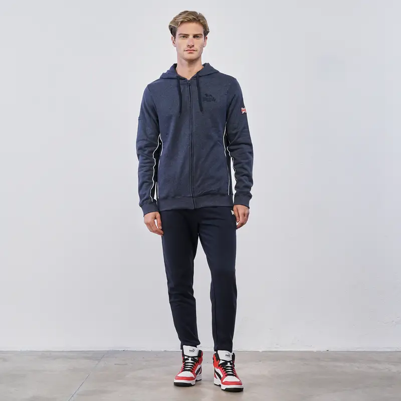 Pantaloni sportivi blu da uomo con coulisse